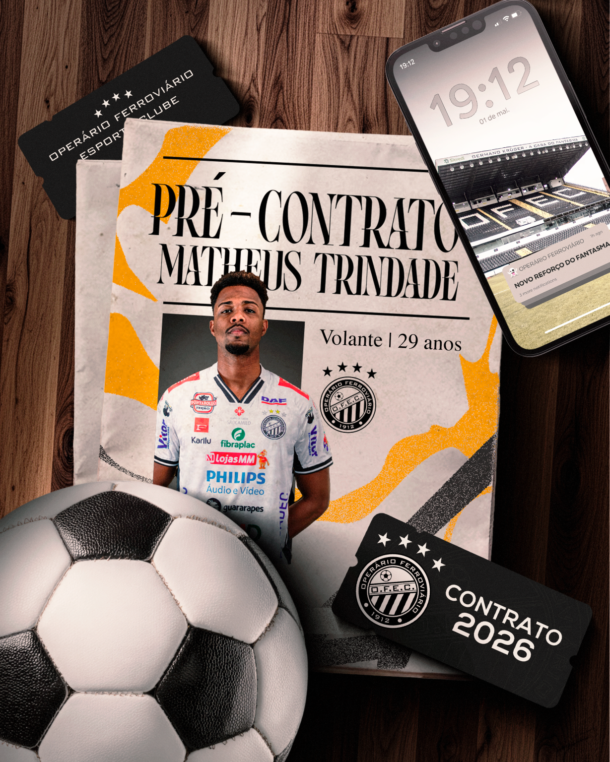 OFEC anuncia pré-contratação do Volante Matheus Trindade