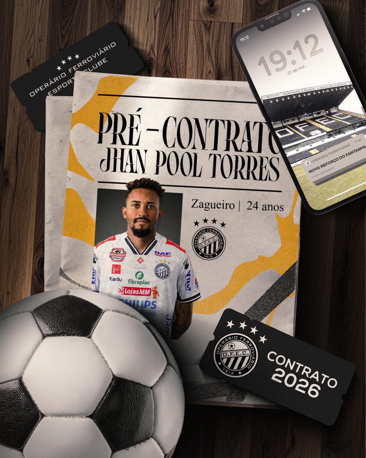 OFEC anuncia a contratação do zagueiro Jhan Pool Torres Cañate