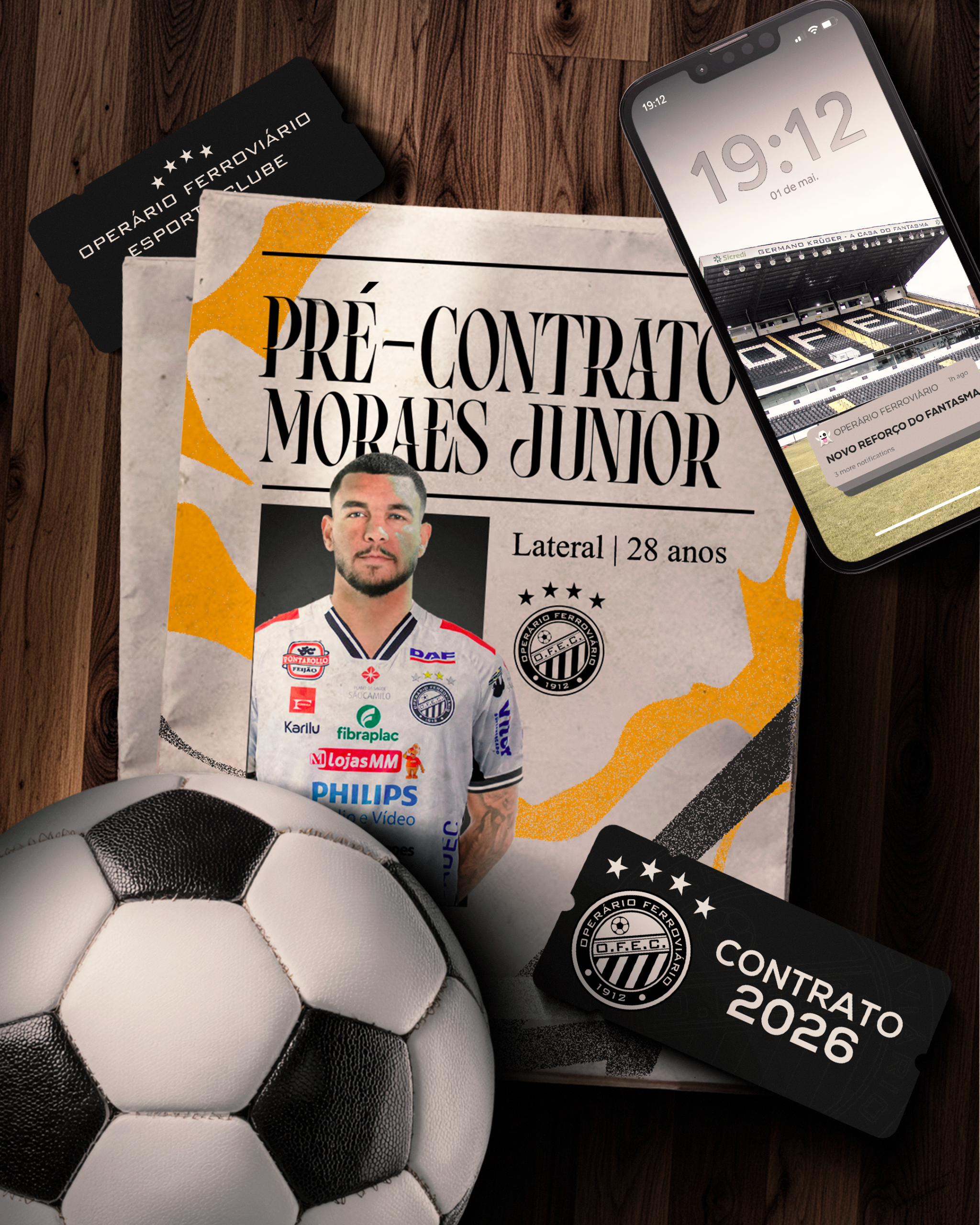 OFEC anuncia pré-contrato com o lateral Moraes Jr