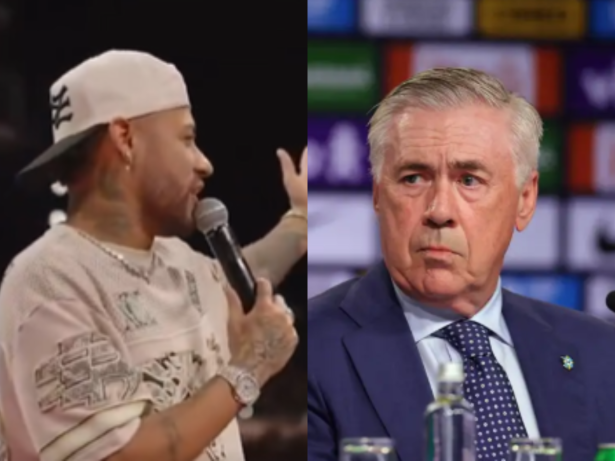 Neymar pede para ser escalado por Carlo Ancelotti e promete título ao Brasil