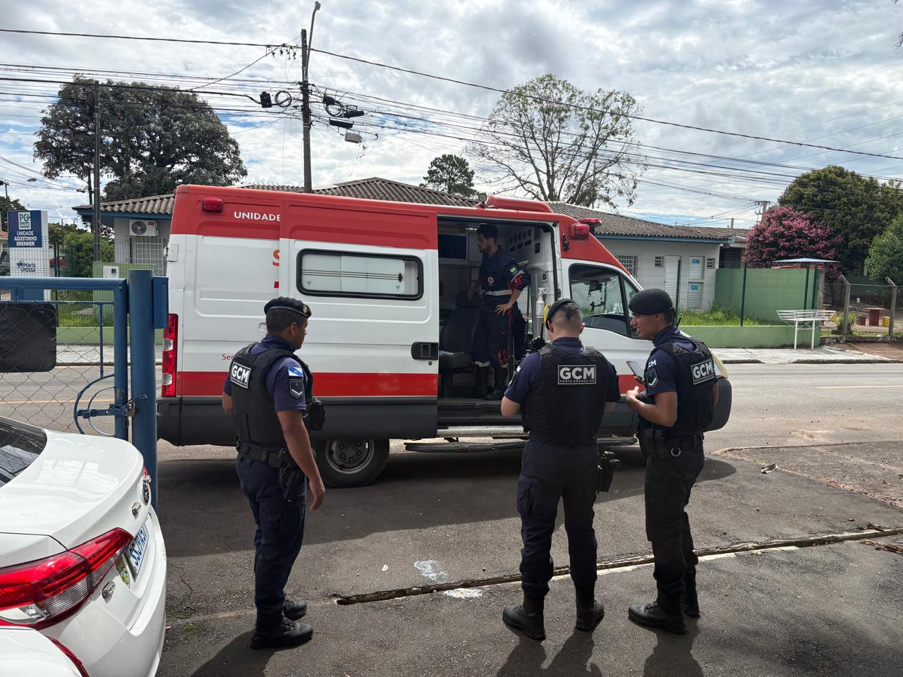 Agentes da GCM salvam bebê de cinco meses vítima de engasgamento em Ponta Grossa 