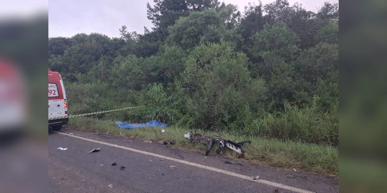 Motociclista morre em acidente na PR -090, em Piraí do Sul