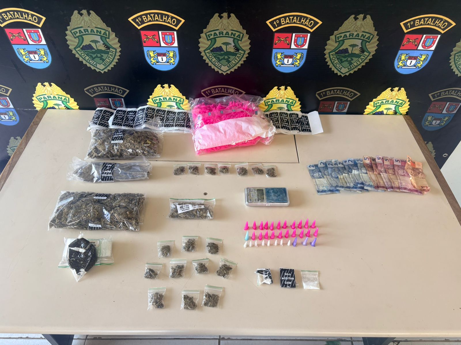 POLÍCIA MILITAR APREENDE DROGAS E ENCAMINHA SUSPEITO À DELEGACIA EM PONTA GROSSA