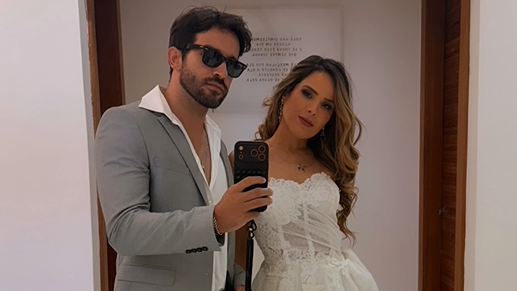 Wanessa Camargo surpreende ao cantar vestida de noiva e recebe elogio do namorado