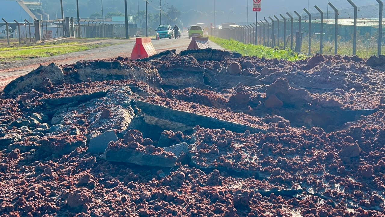 Explosão provoca vazamento de gás e rompe asfalto no Distrito Industrial de Ponta Grossa