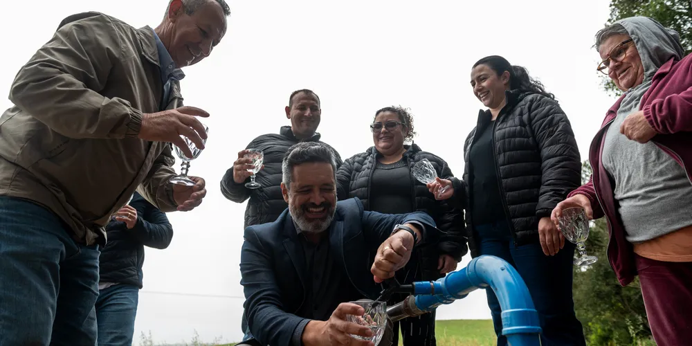 Passo do Pupo recebe novo sistema de abastecimento de água e beneficia 58 famílias em Ponta Grossa