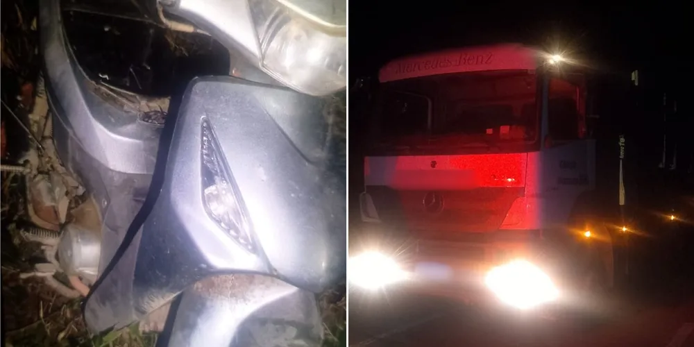 Motociclista de 74 anos morre após colisão com caminhão na PR-441, em Reserva