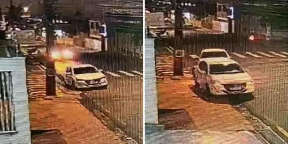 Motorista bate em carro estacionado e foge no bairro Nova Rússia, em Ponta Grossa