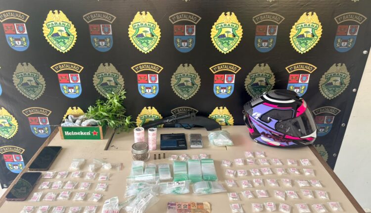 Operação da PM apreende 240 gramas de cocaína e desarticula ponto de tráfico em Ponta Grossa