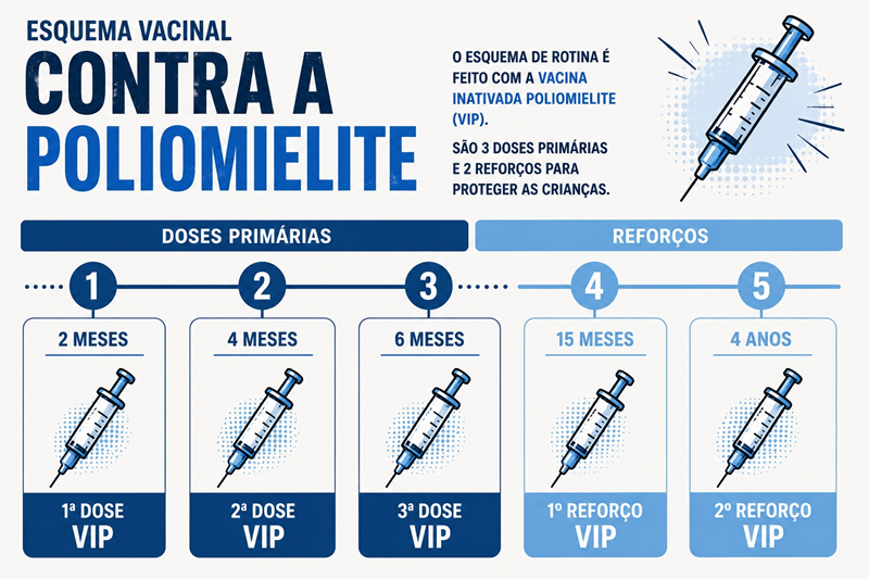 Paraná inicia aplicação da segunda dose de reforço contra a poliomielite para crianças de 4 anos