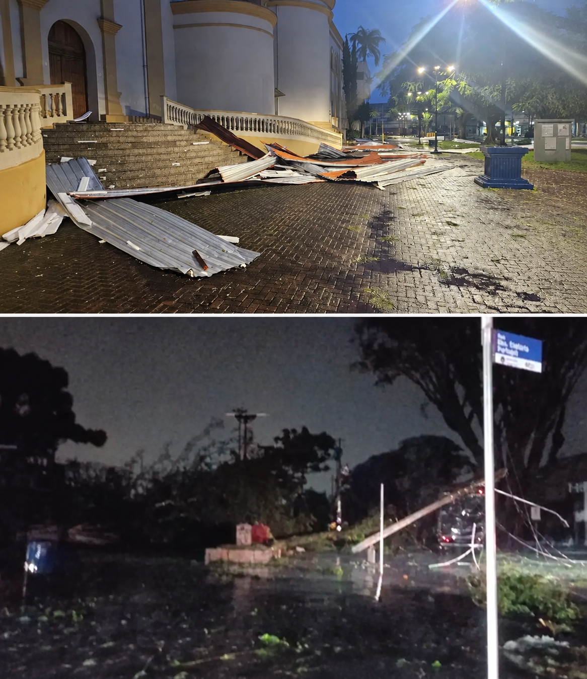 Temporal com granizo e ventos de 124,9 km/h causa estragos em Apucarana