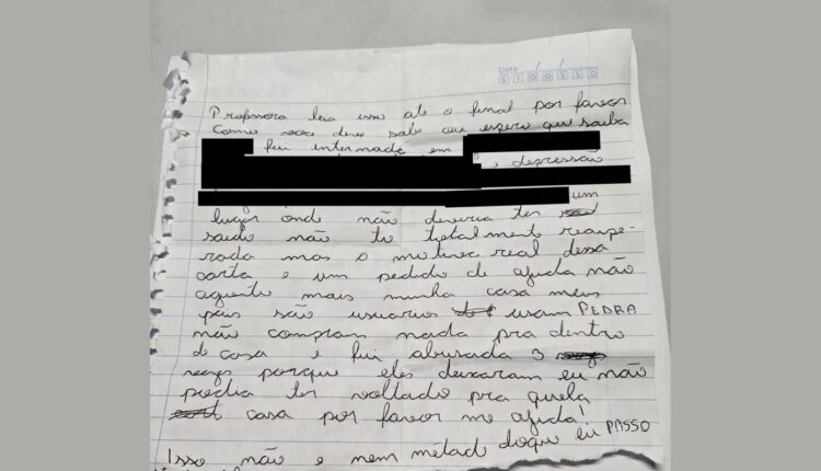 Carta entregue por adolescente à professora leva à prisão de três suspeitos