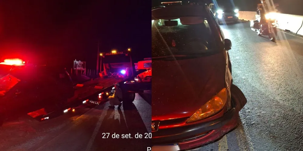 Motorista foge após colisão entre dois veículos na PR-151 em Ponta Grossa
