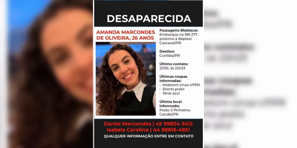 Professora e jovem desaparecida estão entre vítimas de acidente na BR-277