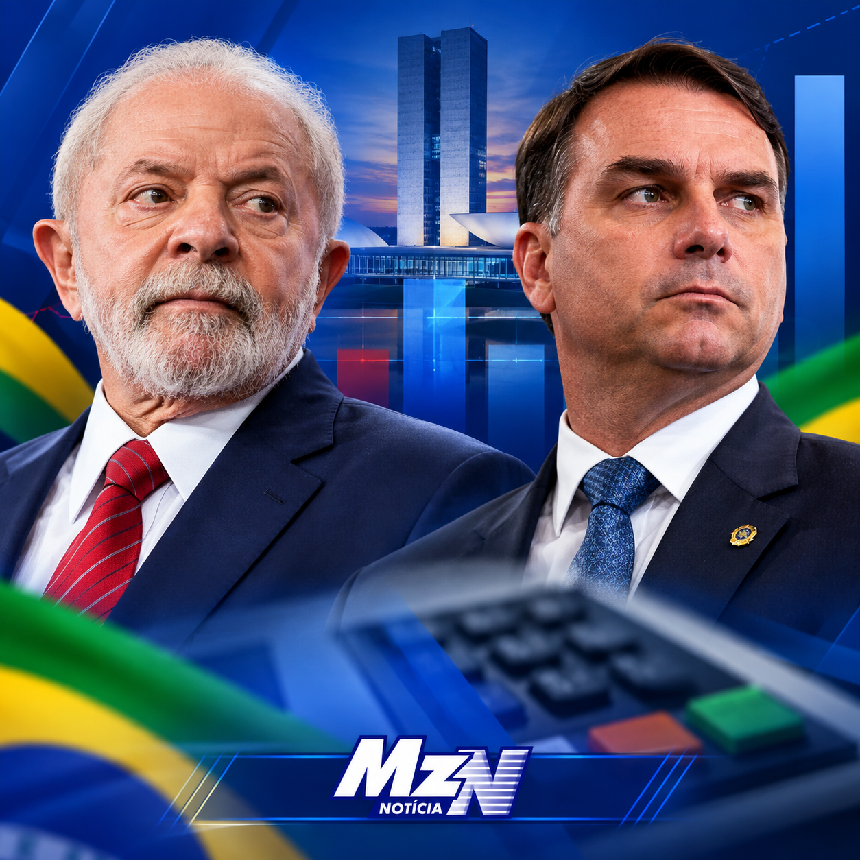 Quaest: Lula tem 39% e Flávio Bolsonaro 34% no 1º turno de hoje 28/09