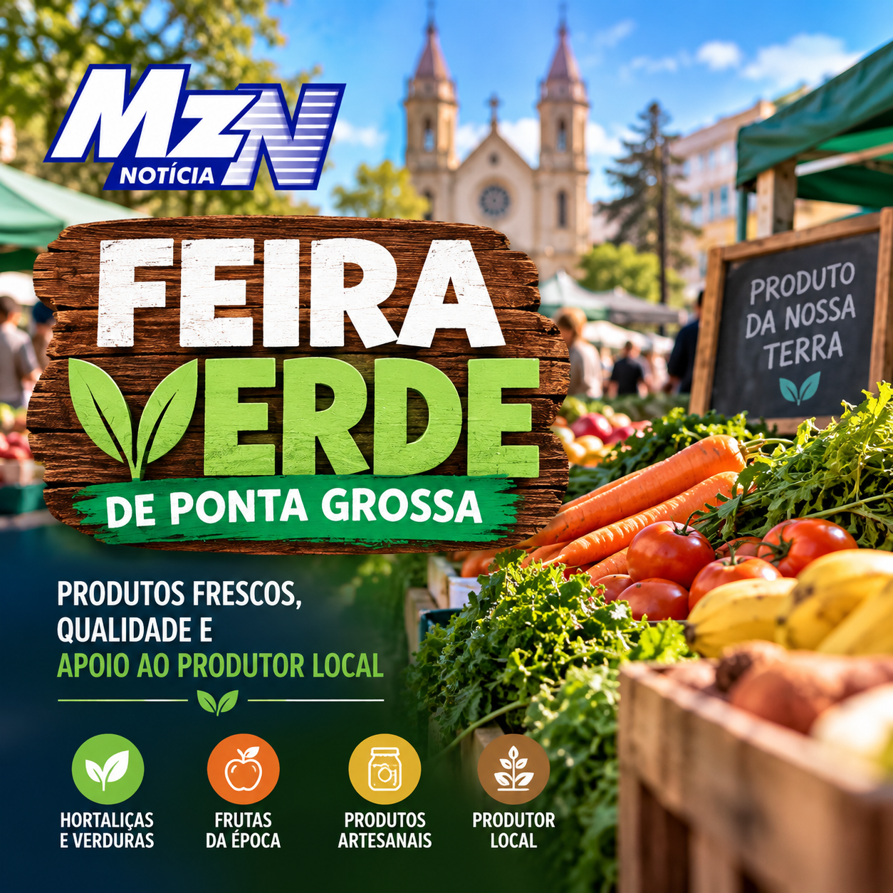 Feira Verde atende Vila Jamil e outros bairros de Ponta Grossa nesta segunda-feira