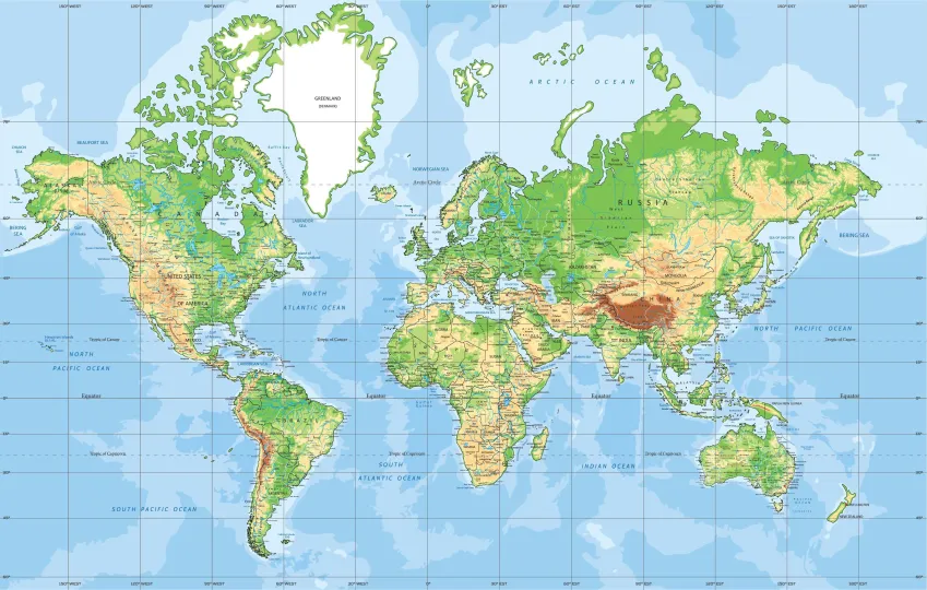 ONU aprova novo mapa-múndi que reduz distorções de tamanho entre países