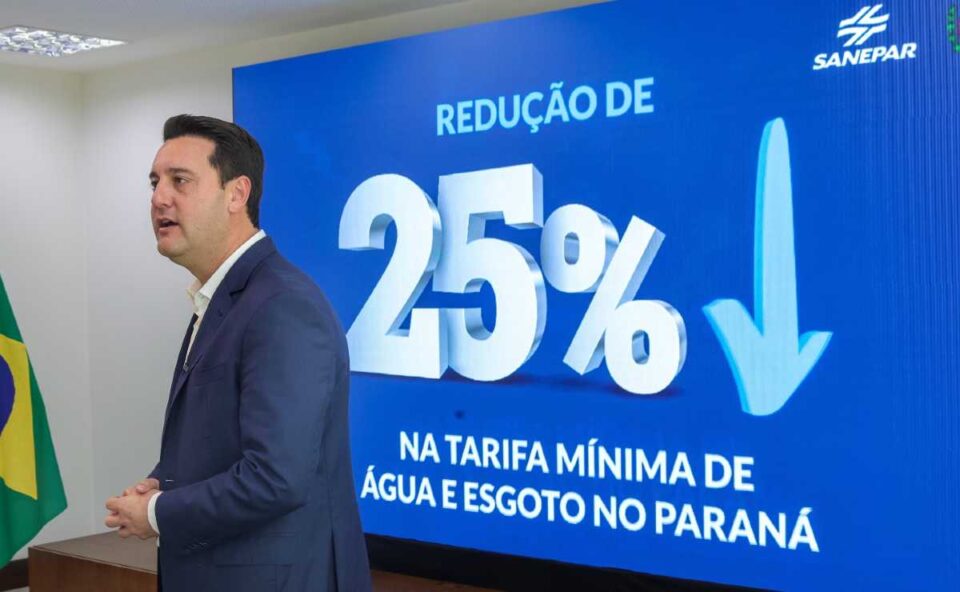 Conta da Sanepar vai ficar até 25% mais barata; desconto começa em outubro