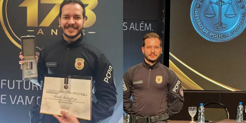 Delegado de Ponta Grossa recebe Medalha do Mérito da Polícia Judiciária