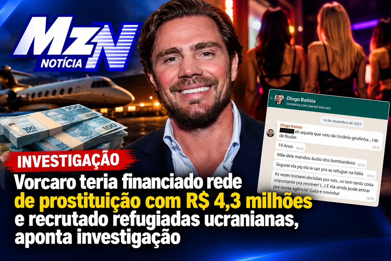 Vorcaro teria financiado rede de prostituição com R$ 4,3 milhões e recrutado refugiadas ucranianas, aponta investigação