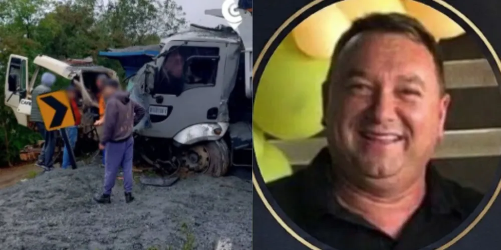 Motorista de Ponta Grossa morre após colisão frontal entre caminhões na PR-427
