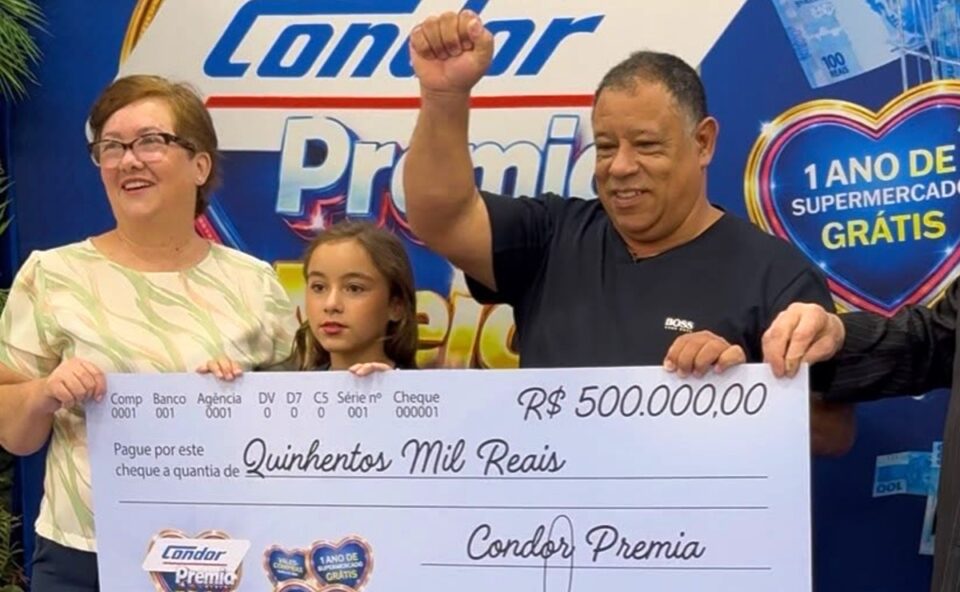 Após perder R$ 8 mil em golpe, homem ganha R$ 500 mil no Condor e realiza sonho da aposentadoria
