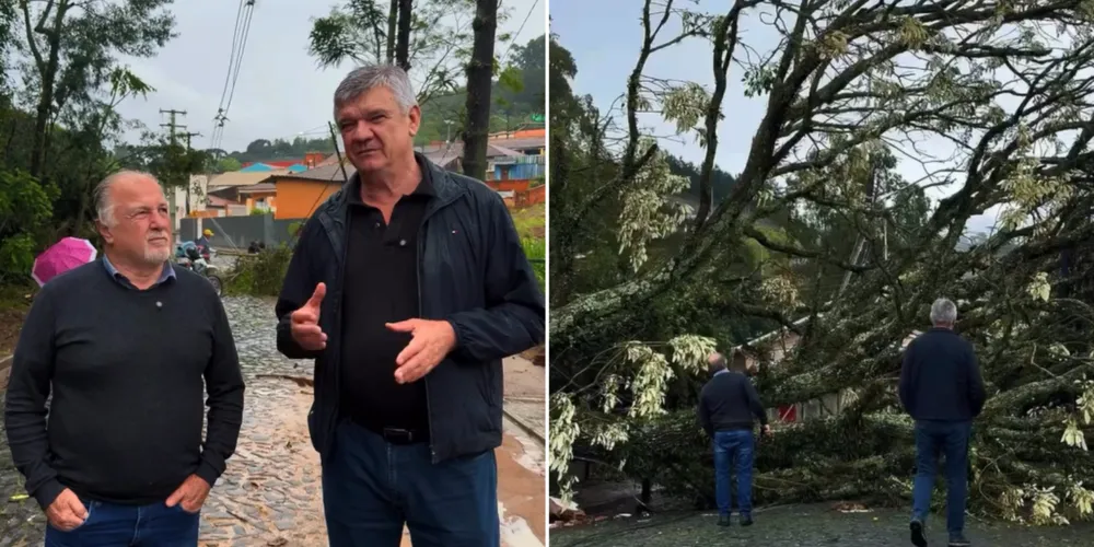Vendaval causa estragos em Jaguariaíva e prefeito faz alerta sobre risco no abastecimento de água