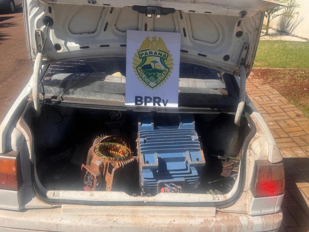 PR: três homens são presos com cinco motores furtados após abordagem na BR-277