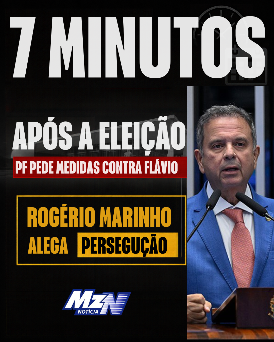 7 MINUTOS APÓS O FIM DA ELEIÇÃO, STF EXPEDE MEDIDAS CONTRA FLÁVIO BOLSONARO; “PERSEGUIÇÃO”, ALEGA ROGÉRIO MARINHO