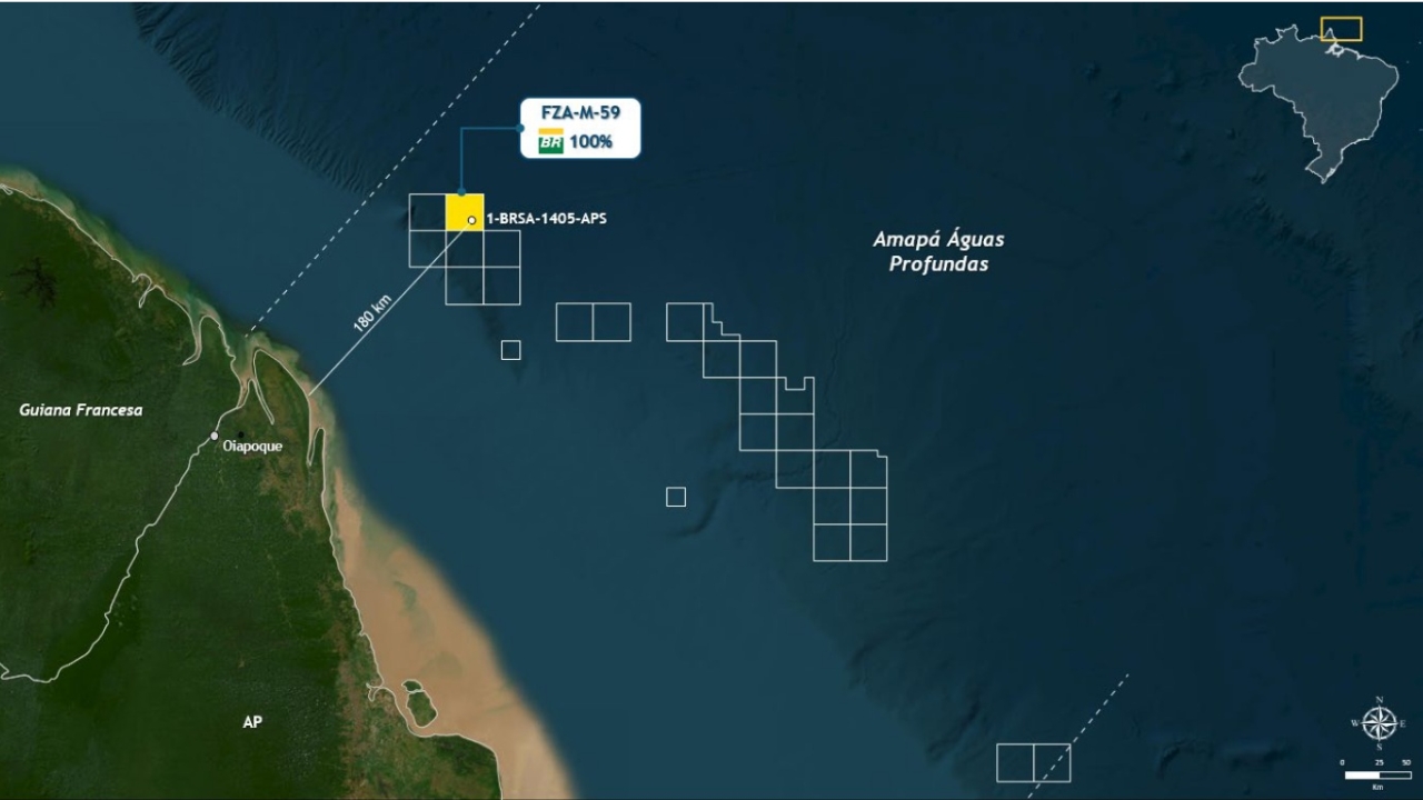 Petrobras encontra nova reserva de petróleo na Margem Equatorial, a 2,9 mil metros de profundidade