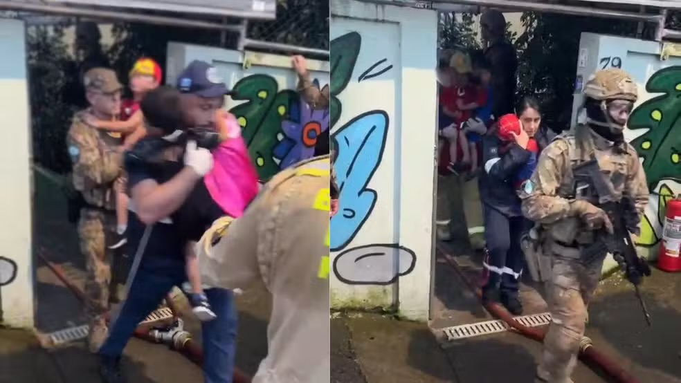 BOPE resgata 13 crianças feitas reféns em CMEI de Curitiba; suspeito morreu durante ação