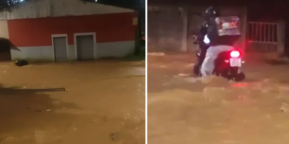 Alagamento em rua de Uvaranas dificulta passagem de moradores; Prefeitura promete vistoria