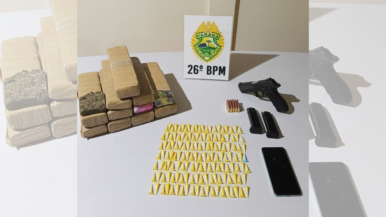 Operação da ROTAM apreende adolescente, drogas, pistola e munições em Reserva