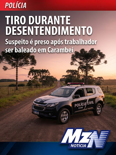 HOMEM É PRESO APÓS ATIRAR EM TRABALHADOR QUE ESTAVA COM FILHO DE 2 ANOS NO COLO EM CARAMBEÍ