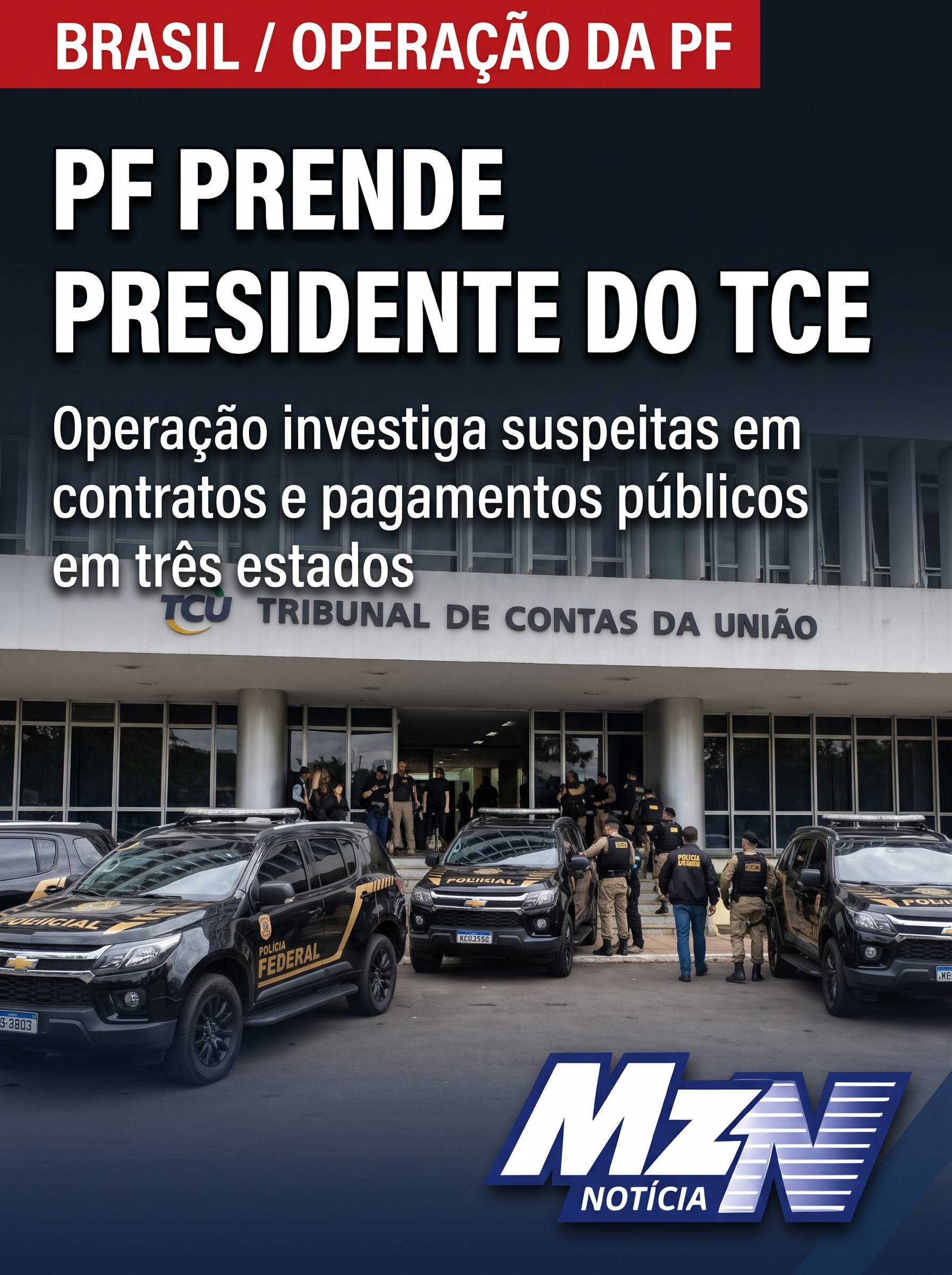 PF prende presidente do Tribunal de Contas de MT em operação sobre suspeitas em contratos públicos