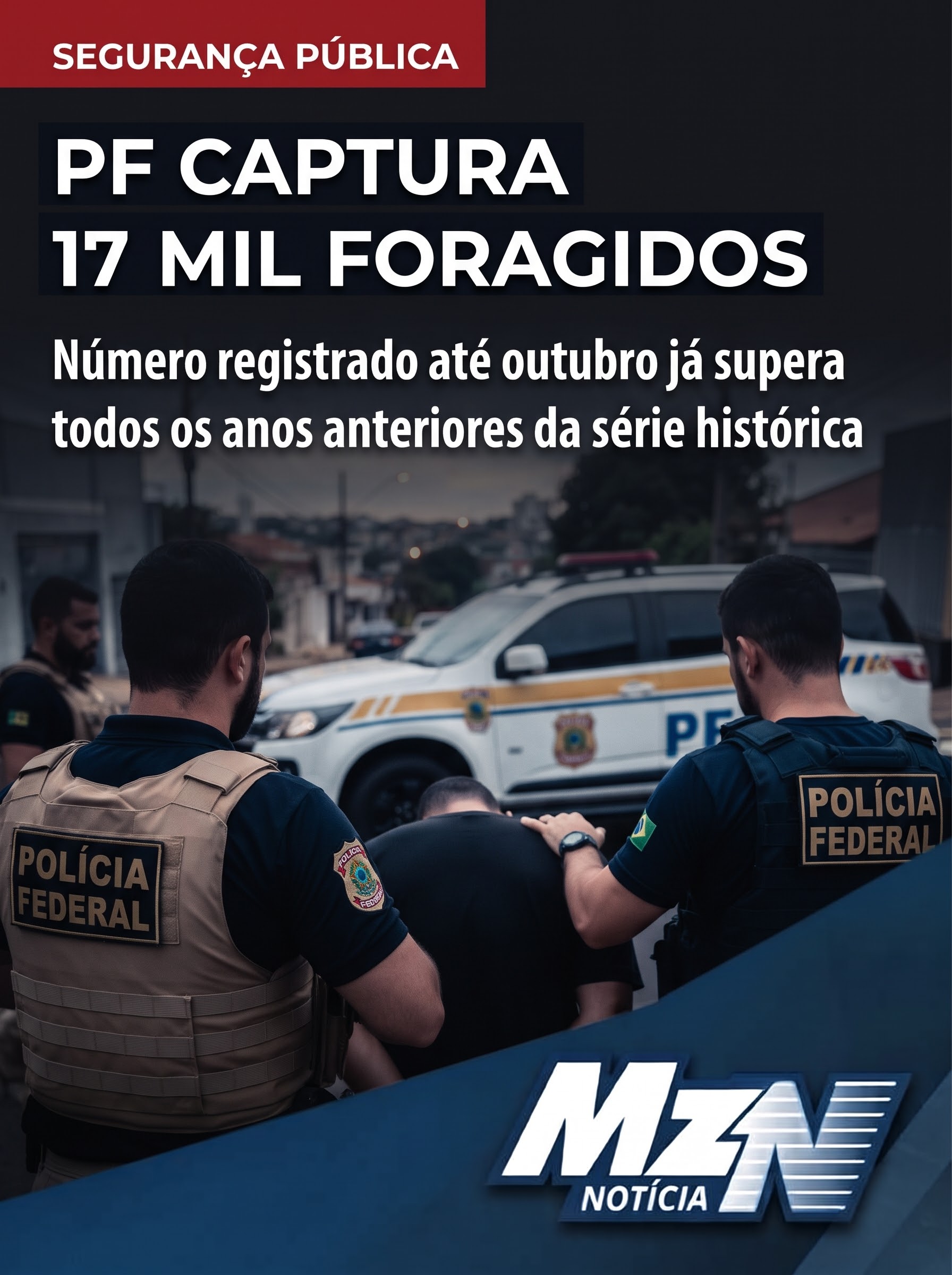 PF chega a 17 mil foragidos capturados em 2026 e bate recorde histórico
