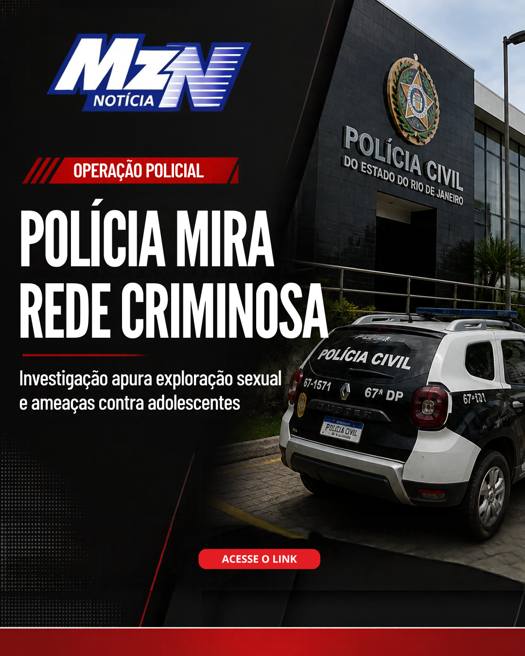 Polícia investiga rede suspeita de exploração sexual de adolescentes no Rio