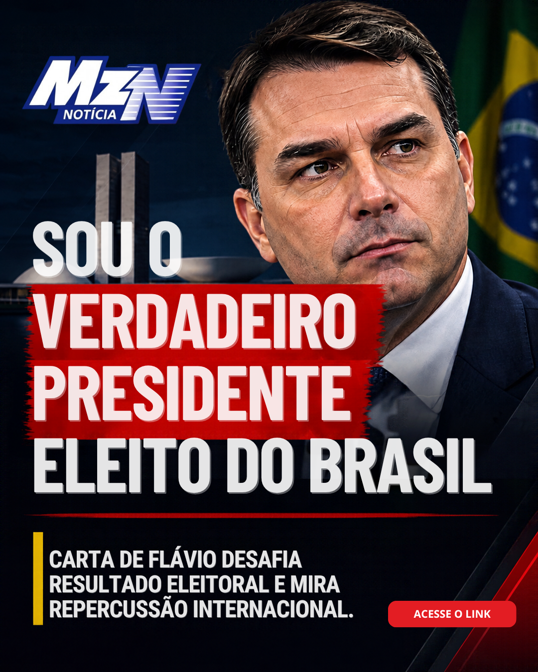 URGENTE: PAULO FIGUEIREDO DIVULGA CARTA DE FLÁVIO BOLSONARO QUE O DECLARA “VERDADEIRO PRESIDENTE ELEITO”